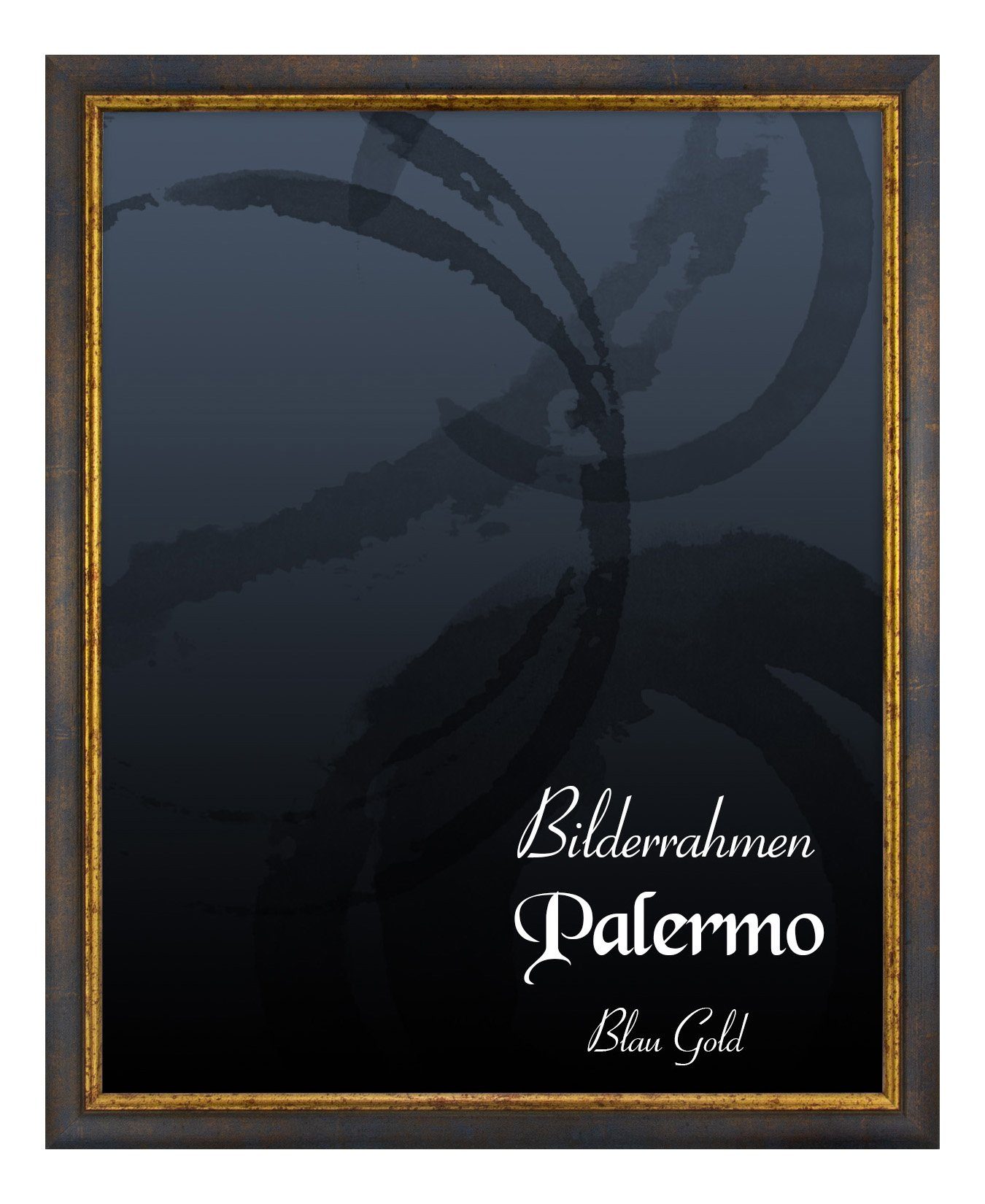 BIRAPA Einzelrahmen Bilderrahmen Palermo, (1 Stück), 20x25 cm, Blau Gold, Holz