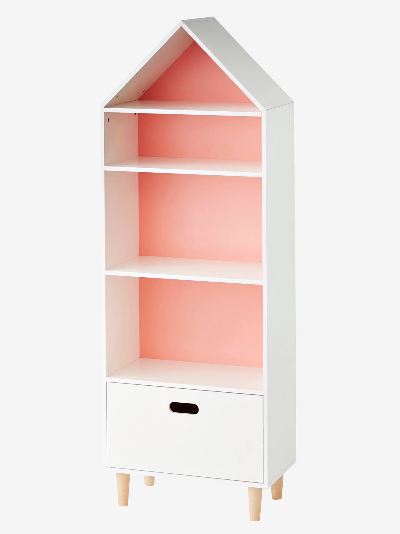 Vertbaudet Kinder Regalschrank MAISON, 5 Fächer - weiß