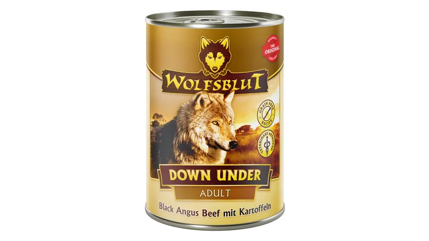 Wolfsblut Hundenassfutter Down Under Black Angus Rind & Kartoffel 395 g