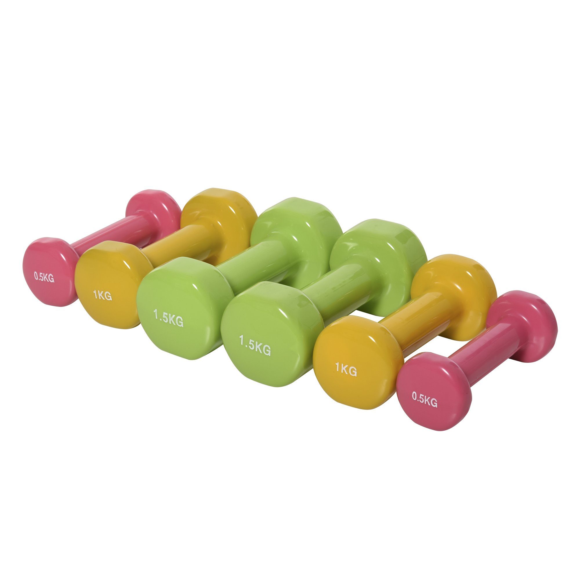 HOMCOM Hantelbank Hantel Set 6 kg