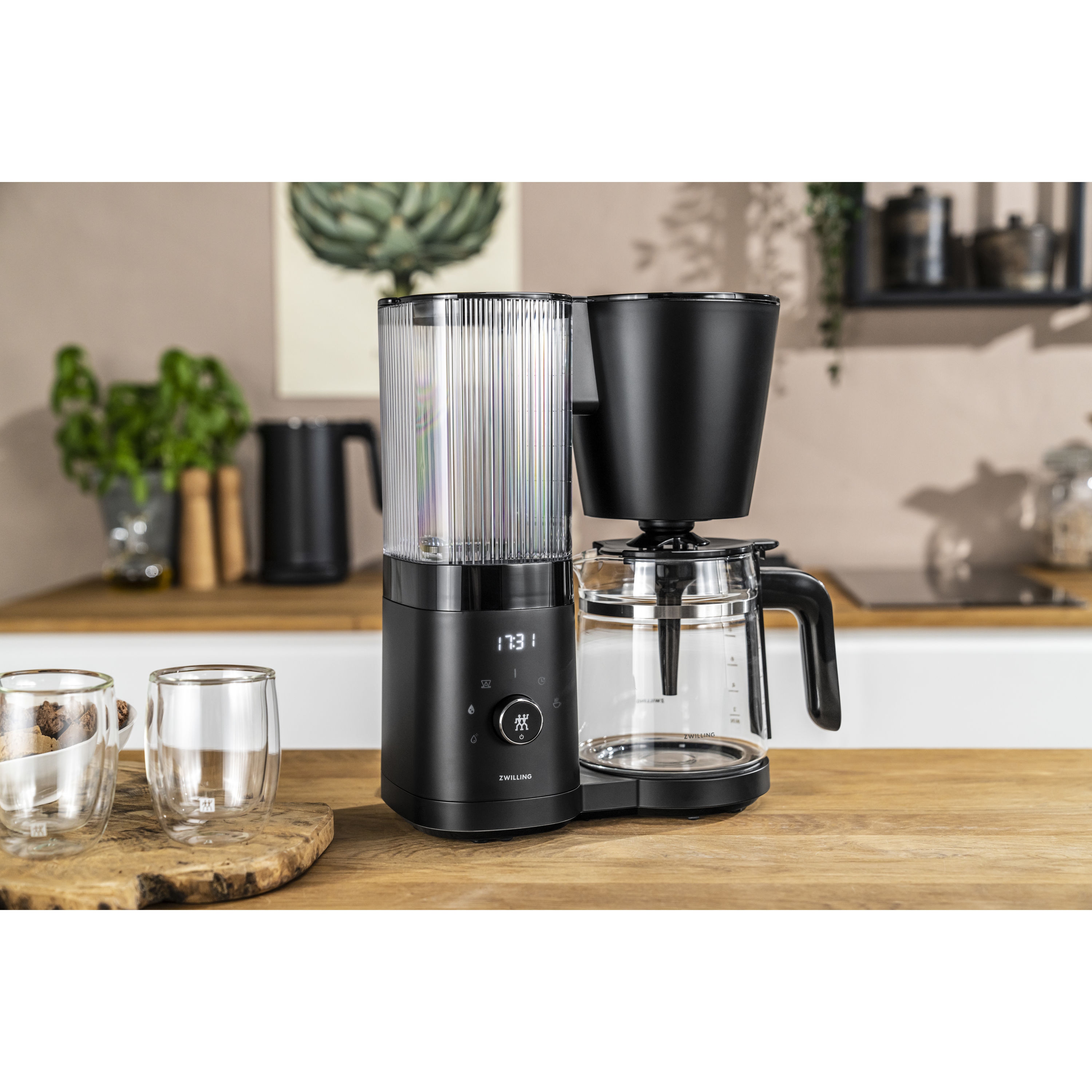 Filterkaffeemaschine, 1,5 l, Schwarz