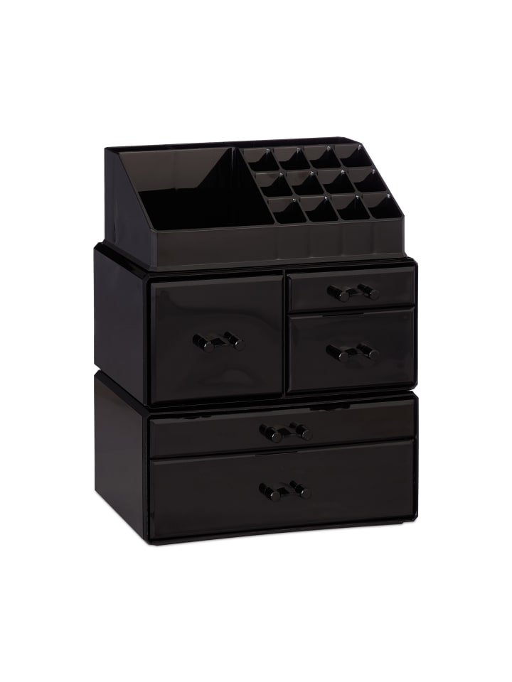 relaxdays Makeup Organizer in Schwarz günstig kaufen onesize