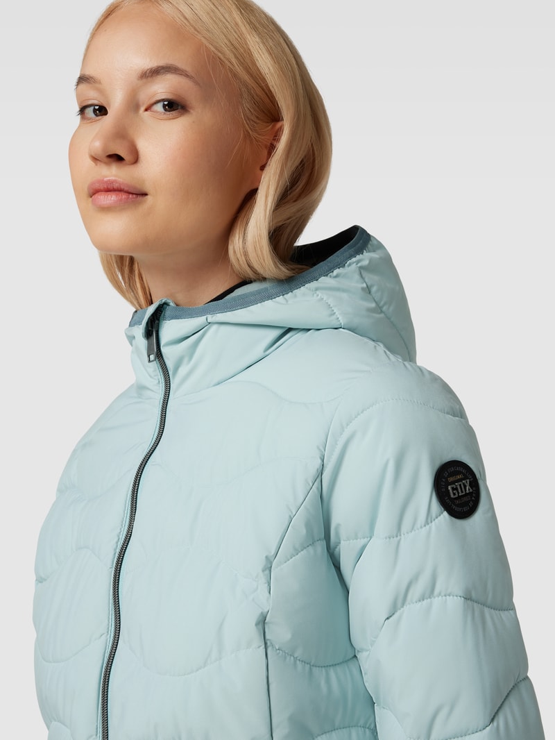 Jacke mit Label-Details in hellblau