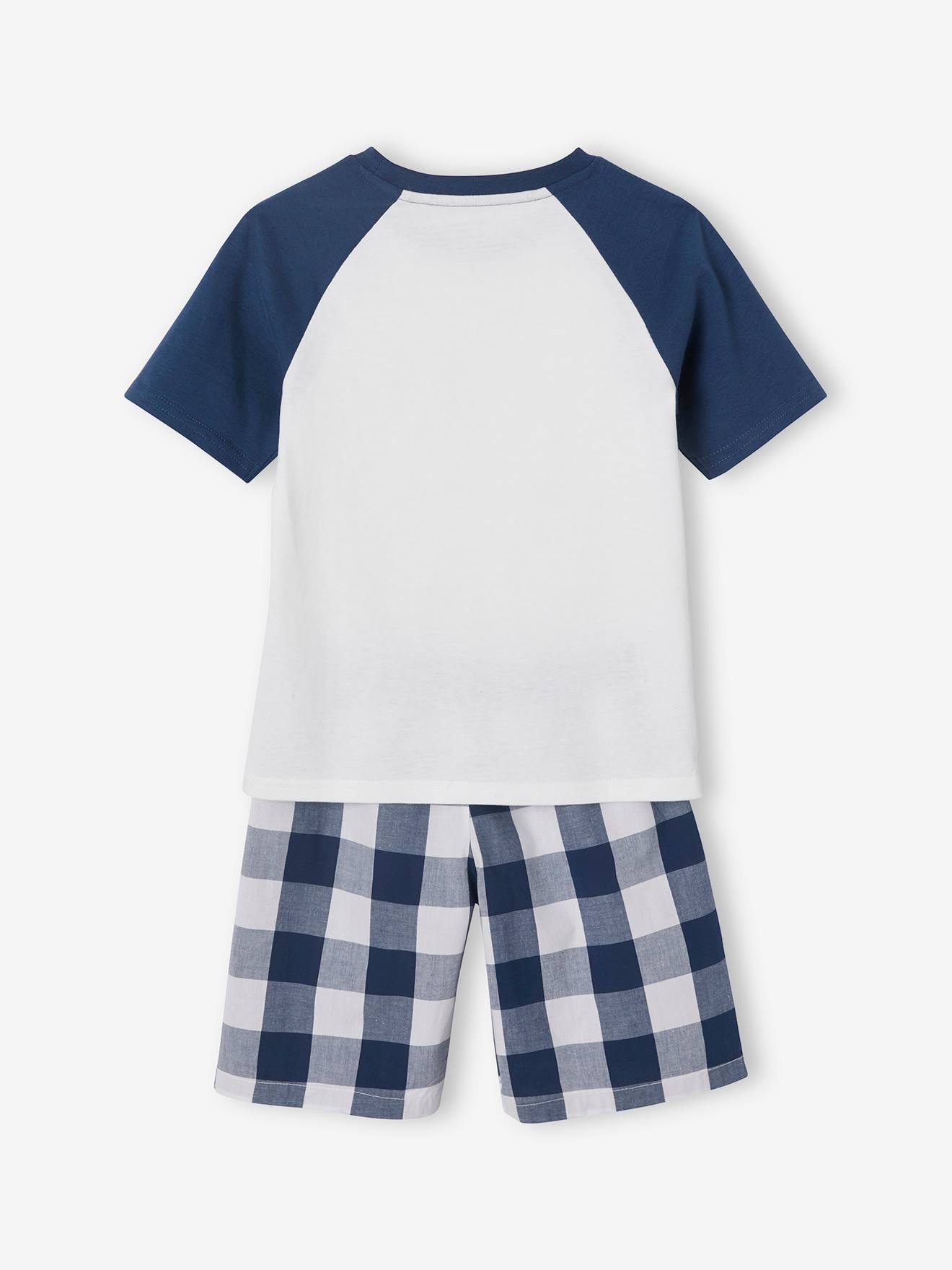 Pyjashort imprimé garçon bleu océan