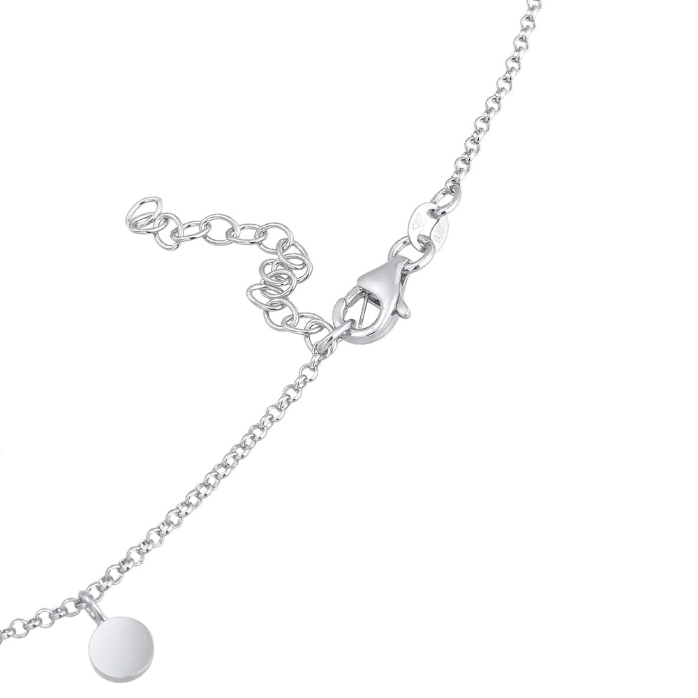 Elli Elli Collier Pendentif femme choker plaquette style boho en argent 925 sterling collier