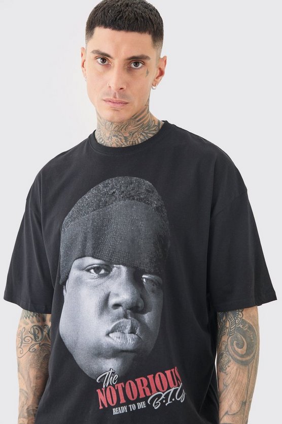 Tall Oversize T-Shirt mit lizenziertem Biggie-Print