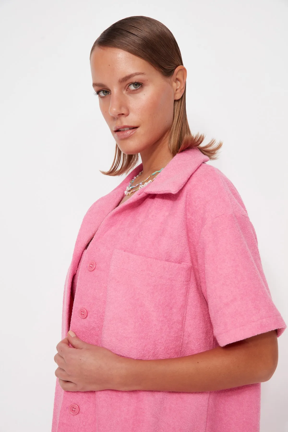 Trendyol Collection  Hemd - Rosa - Relaxed Fit