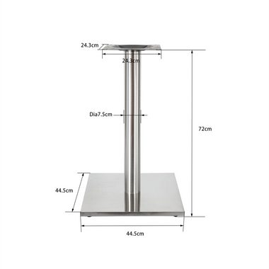 Mucola Möbelfuß Tischuntergestell 72CM Unterstellfuß Schreibtischbein Tischgestell, (Stück, 3-St), Kombinierbar mit einer Tischplatte Ihrer Wahl (Marmor, Granit, etc)