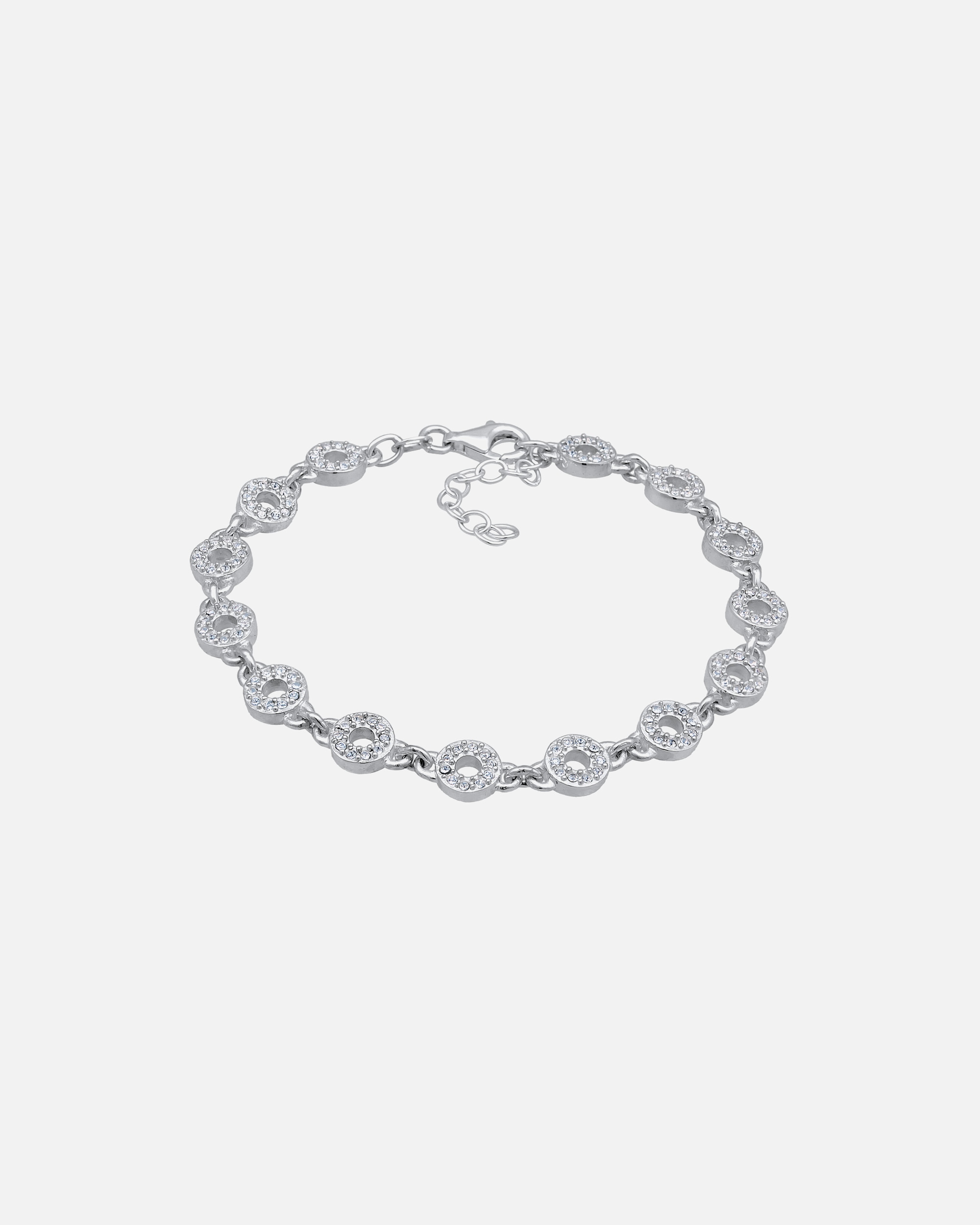 Elli PREMIUM Women's Elegant Circle with Crystals in 925 Sterling Silver