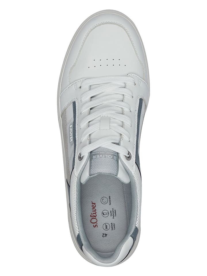 s.Oliver Sneakers in Weiß/ Blaugrau günstig kaufen