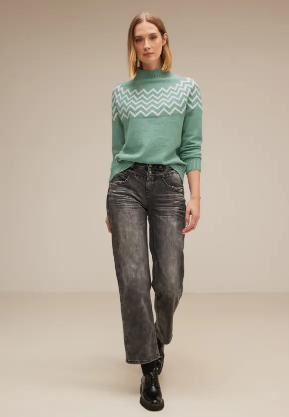 Street One Pullover mit Stehkragen