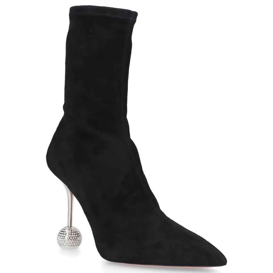 Aquazzura - Stiefeletten YES DARLING 95 Veloursleder - schwarz