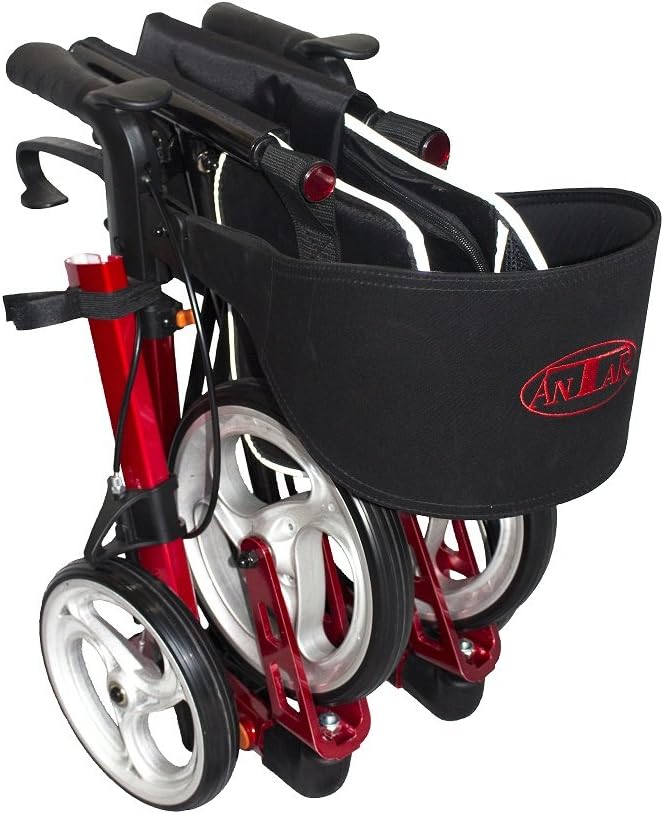 ANTAR Aluminium Premium Rollator AT51111 dunkelrot