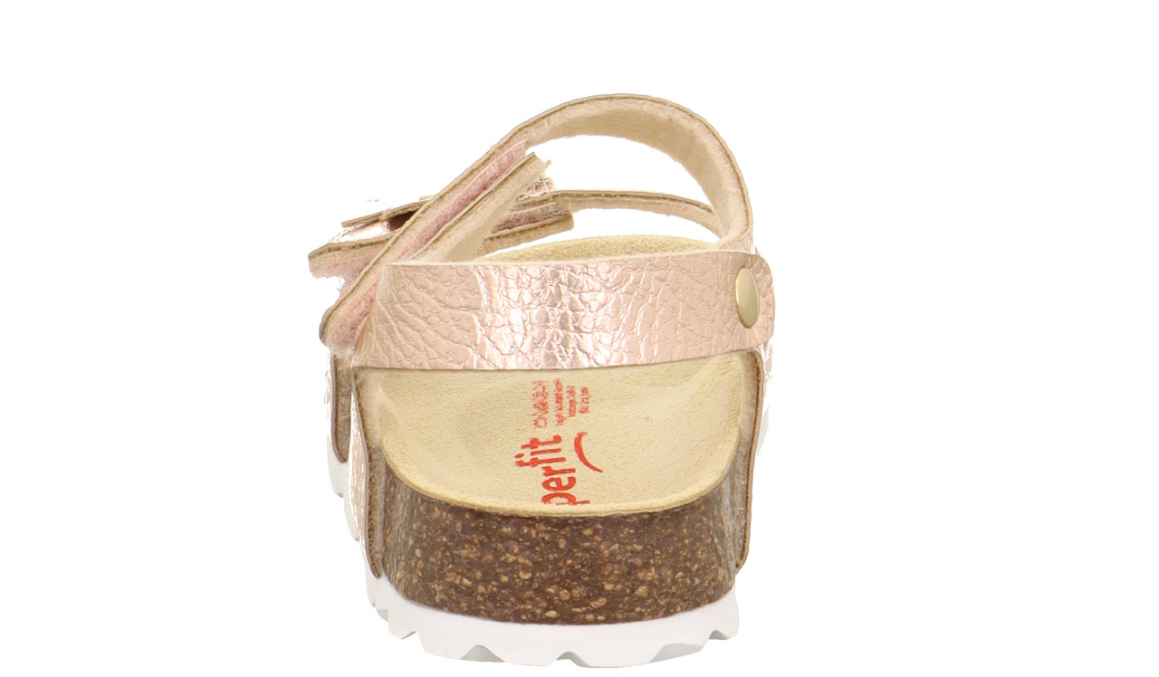 FUSSBETTPANTOFFEL - BronzeSandale mit Klettverschluss