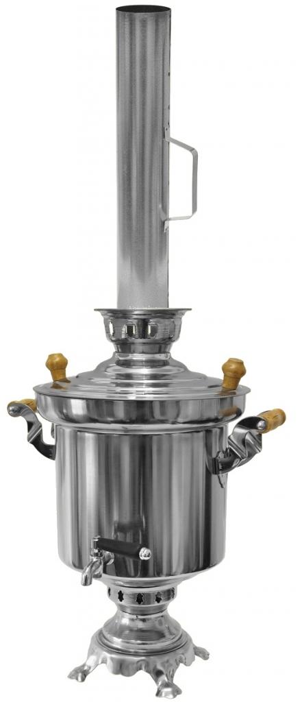 Handels GmbH Edelstahl Holzkohle Samowar 5 Liter