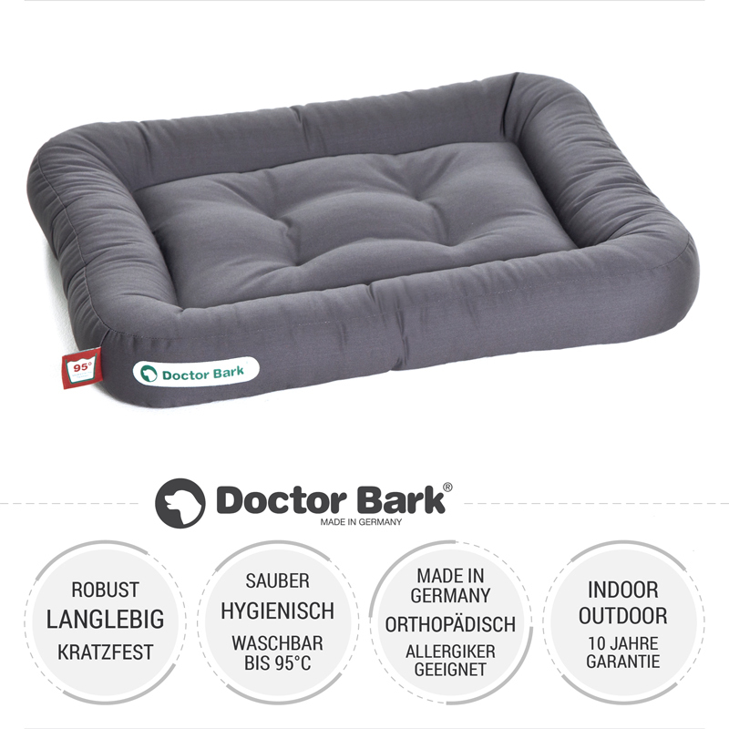 Doctor Bark Hundekissen Doctor Bark Liegekissen grau S