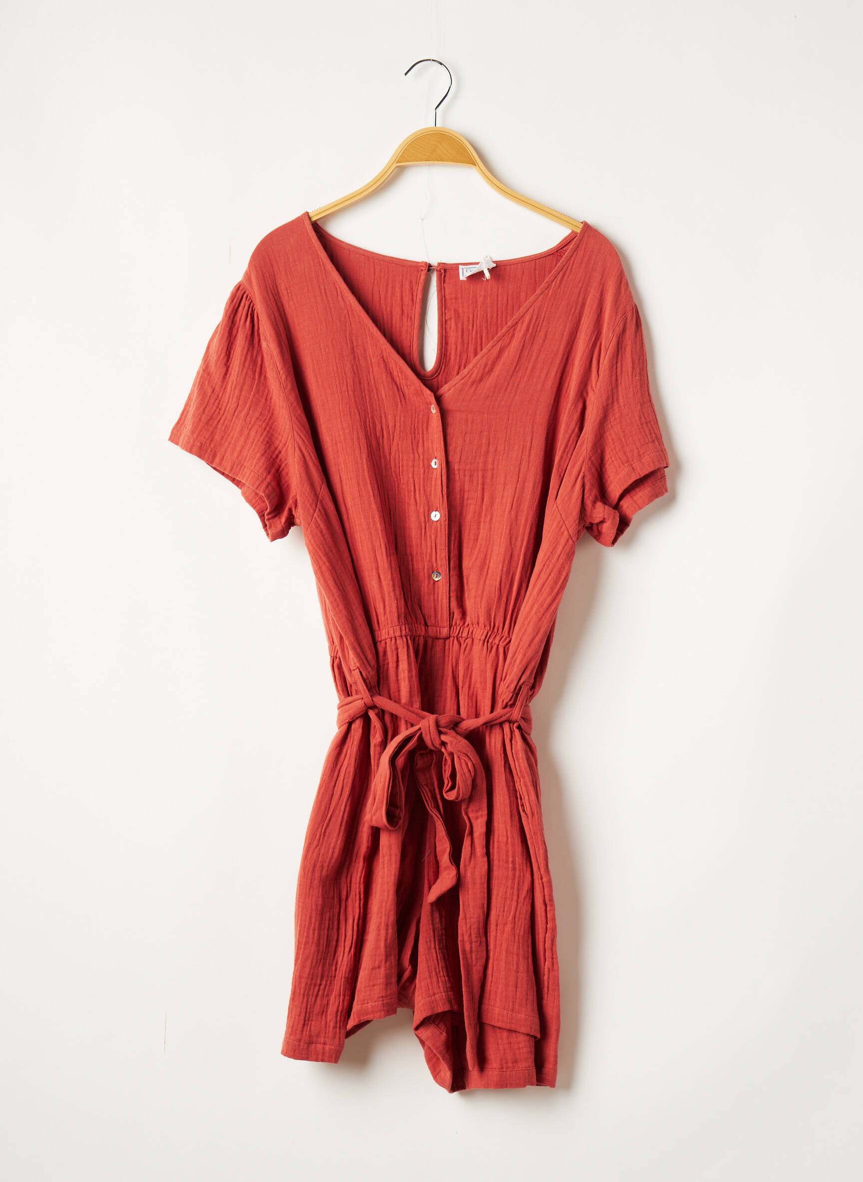C Est Beau La Vie Combi Shorts Femme couleur orange