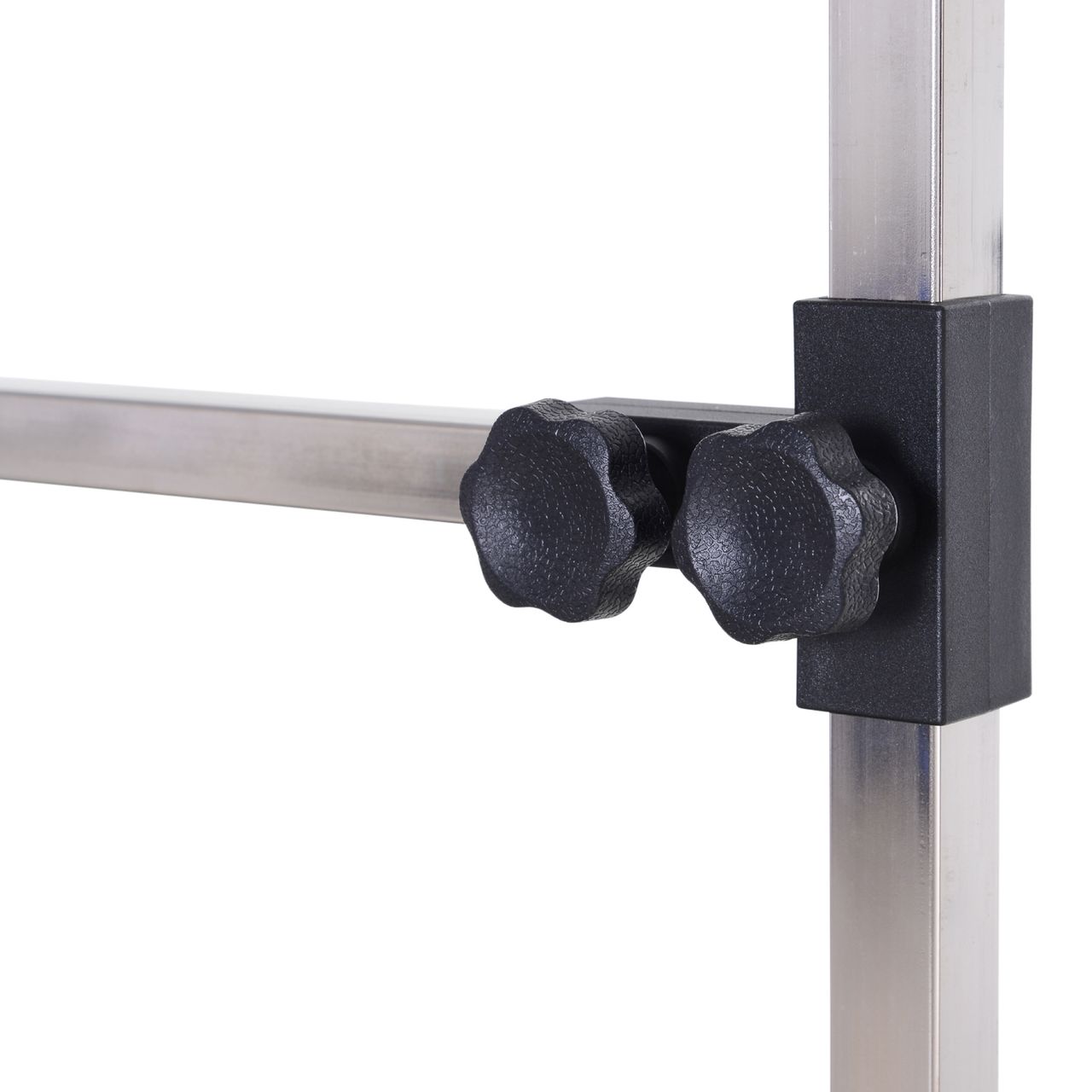 PawHut Trimmtisch Tierpflegetisch Schertisch Pflegetisch mit Unterkorb für Hunde höhenverstellbar klappbar Edelstahl Metall Schwarz 107 x 60 x 170 cm