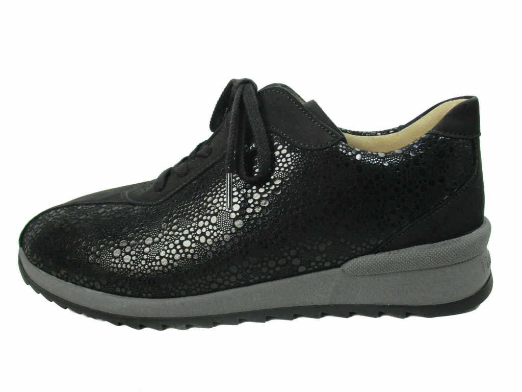 FINN COMFORT Komfort Schnürer schwarz Melk-Stretch