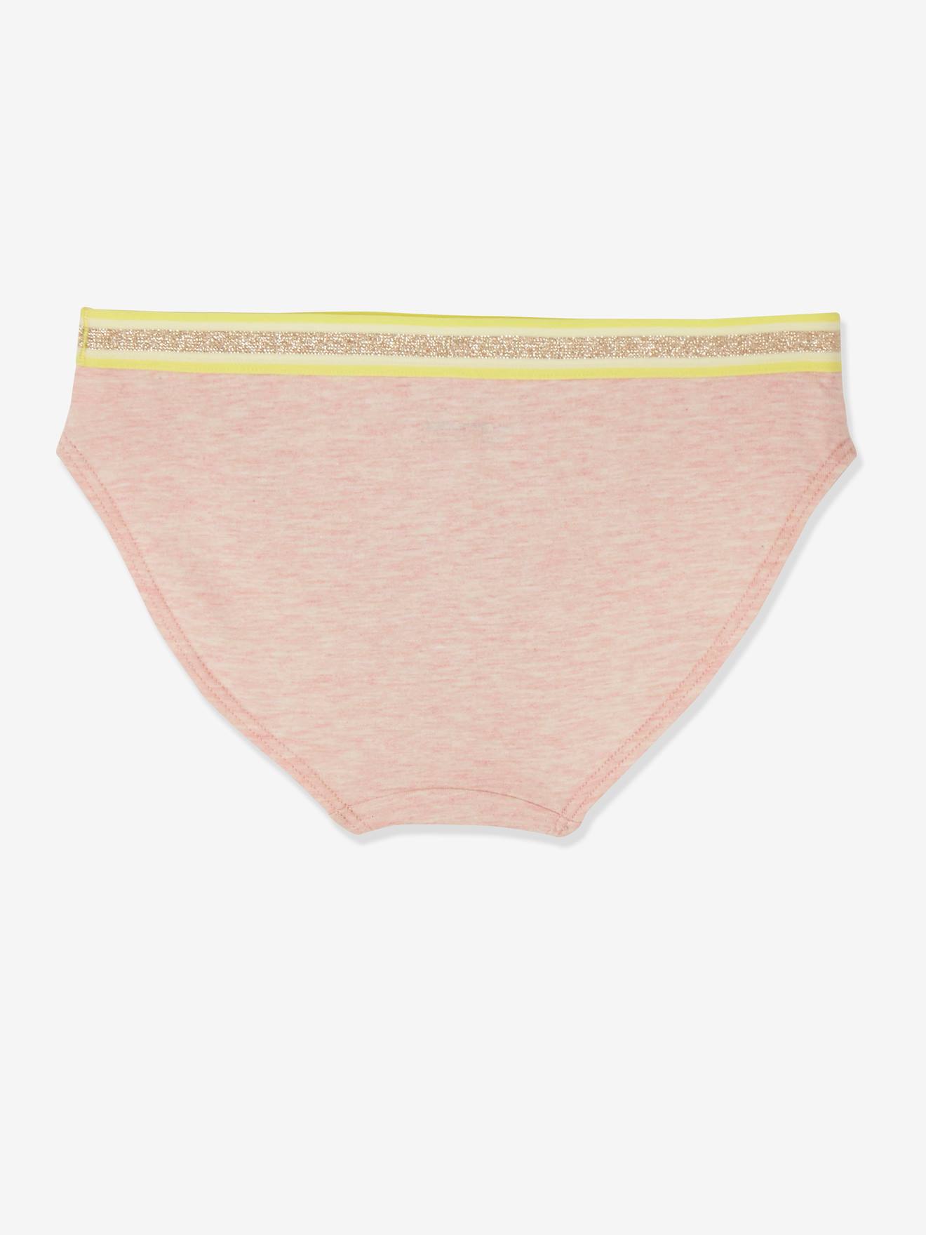 Lot de 5 culottes fille eau de rose rayé