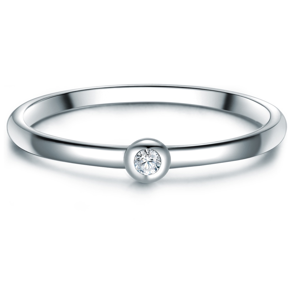 Trilani Argent sterling Oxyde de zirconium (CZ) en Argent Bague