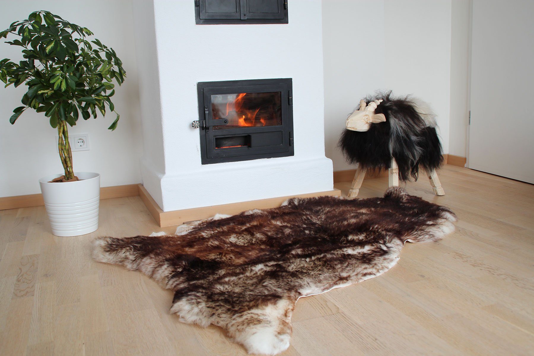 Fellteppich Schaffell geflammt - ökologisch gegerbt, Alpenfell GmbH, fellförmig, Höhe: 50 mm