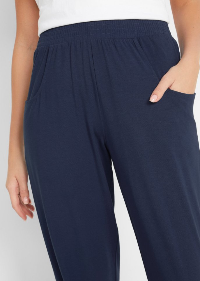 Leichte Jersey-Hose mit Bequembund und Gummizugsaum