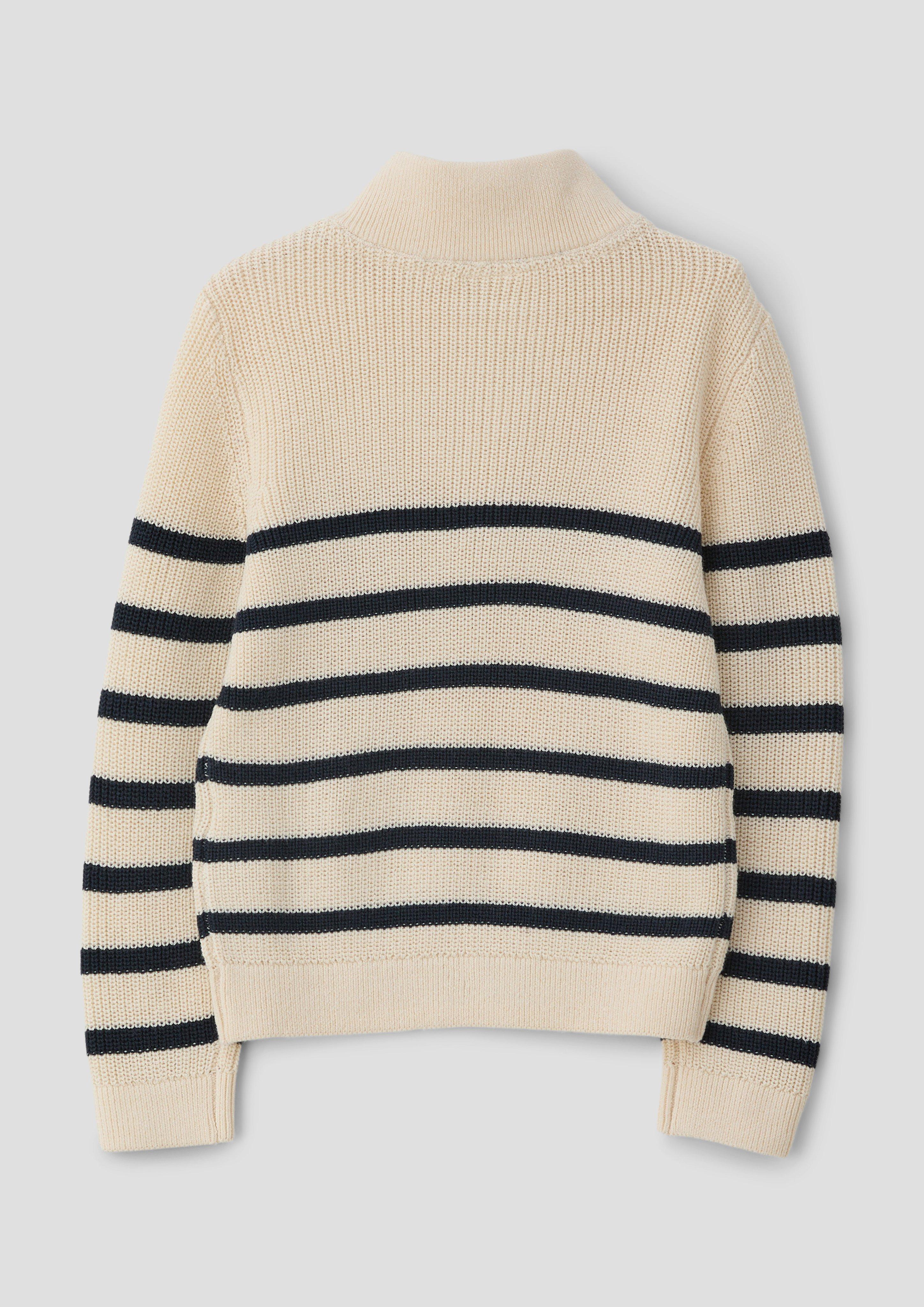 Strickpullover mit Troyer-Kragen  2140599-08G1