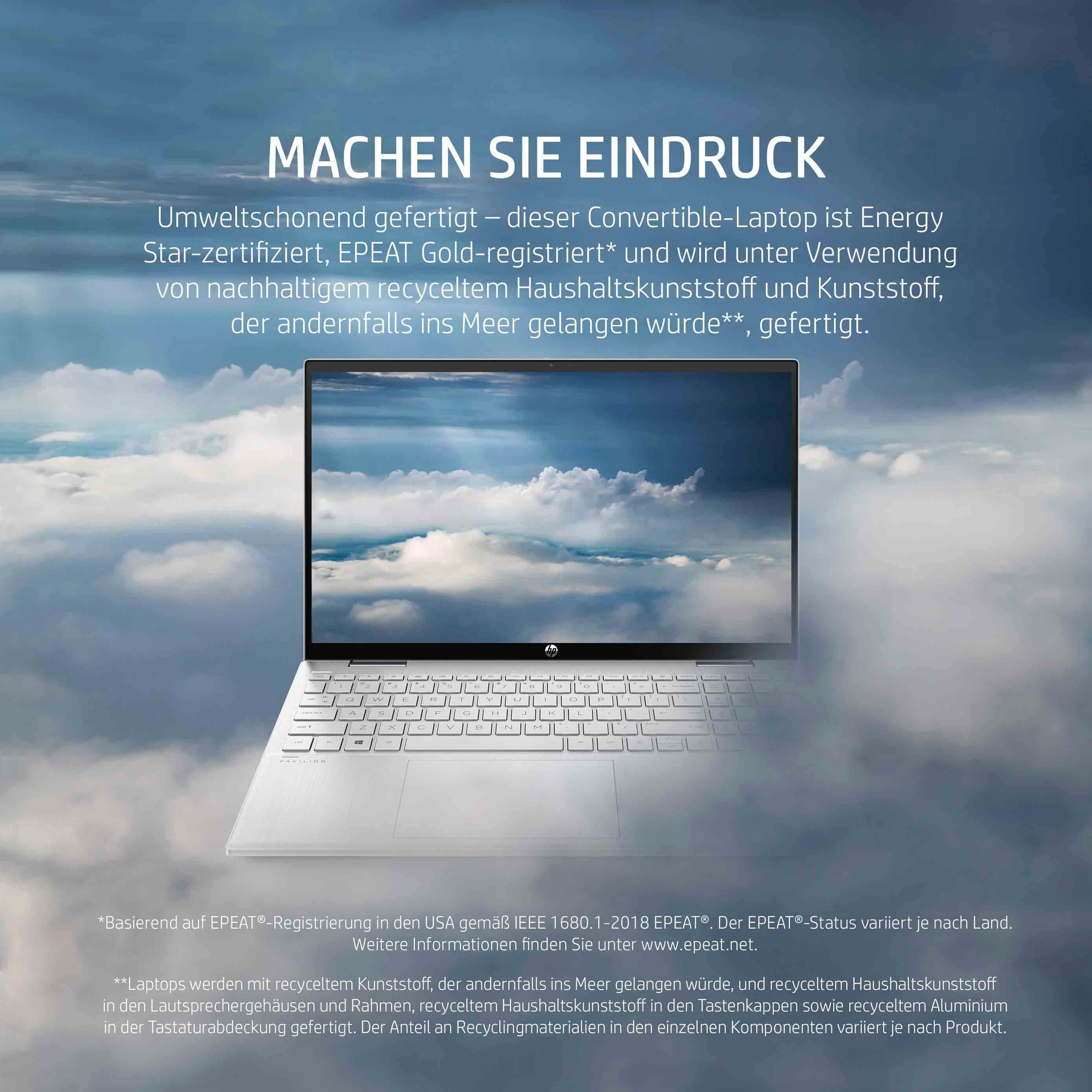 HP 15-er1254ng Convertible Notebook (39,6 cm/15,6 Zoll, Intel Core i5 1135G7, Iris Xe Graphics, 512 GB SSD)