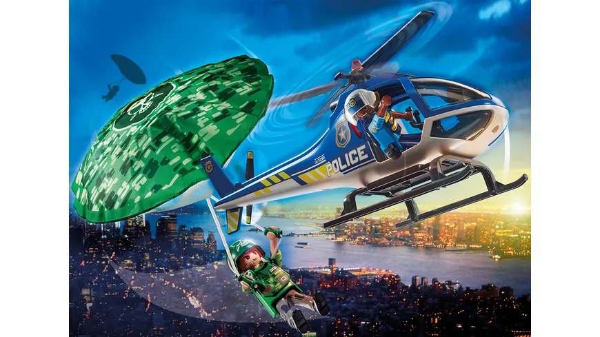 PLAYMOBIL 70569 - City Action - Polizei-Hubschrauber: Fallschirm-Verfolgung