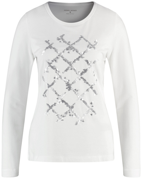 Langarmshirt mit Paillettenzier