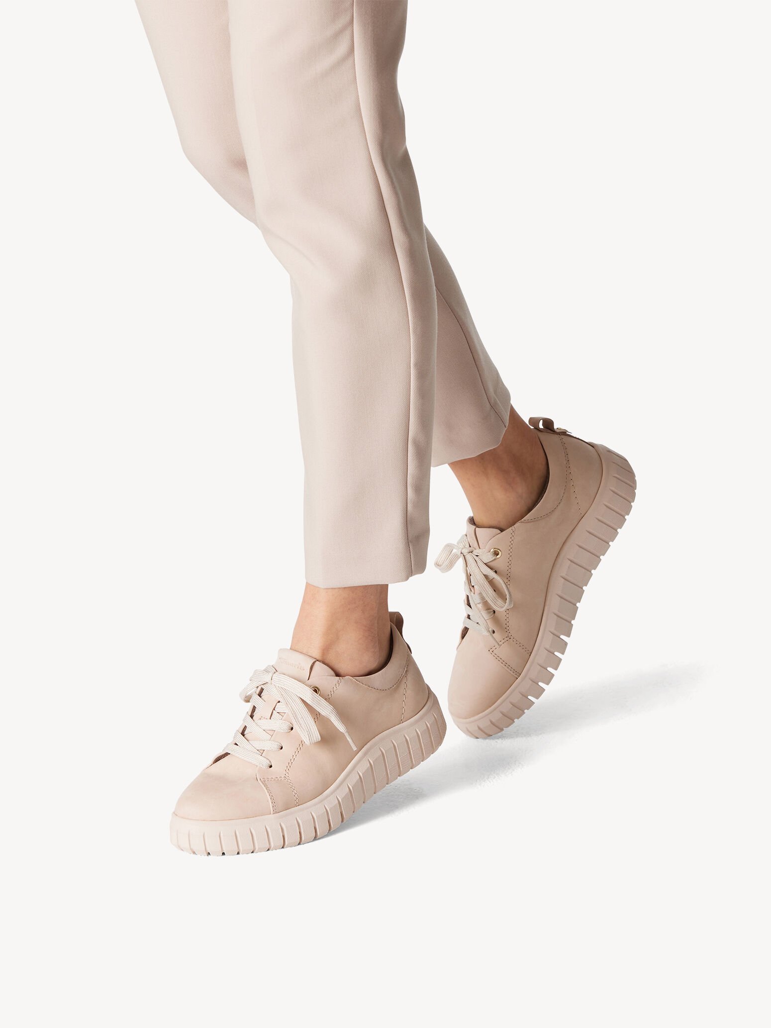Basket en cuir - beige