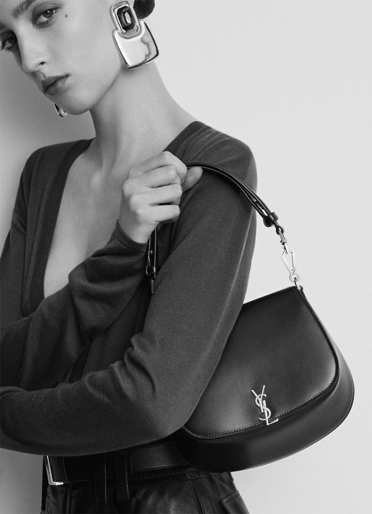 Saint Laurent Top Handle calfskin shoulder bag