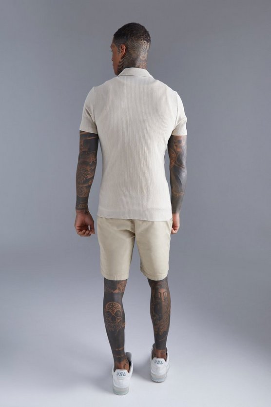 Muscle-Hemd in Knitteroptik