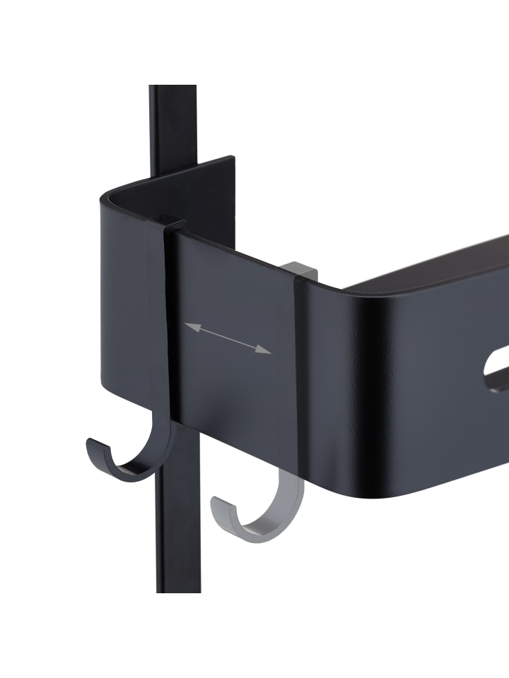 relaxdays Duschablage in Schwarz - (B)33 x (H)72,5 x (T)23 cm günstig kaufen onesize