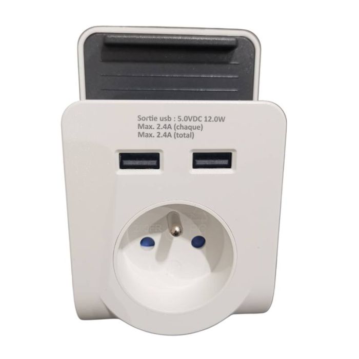 VOLTMAN Prodlužovací kabel - 1 zásuvka, 2 porty USB-A