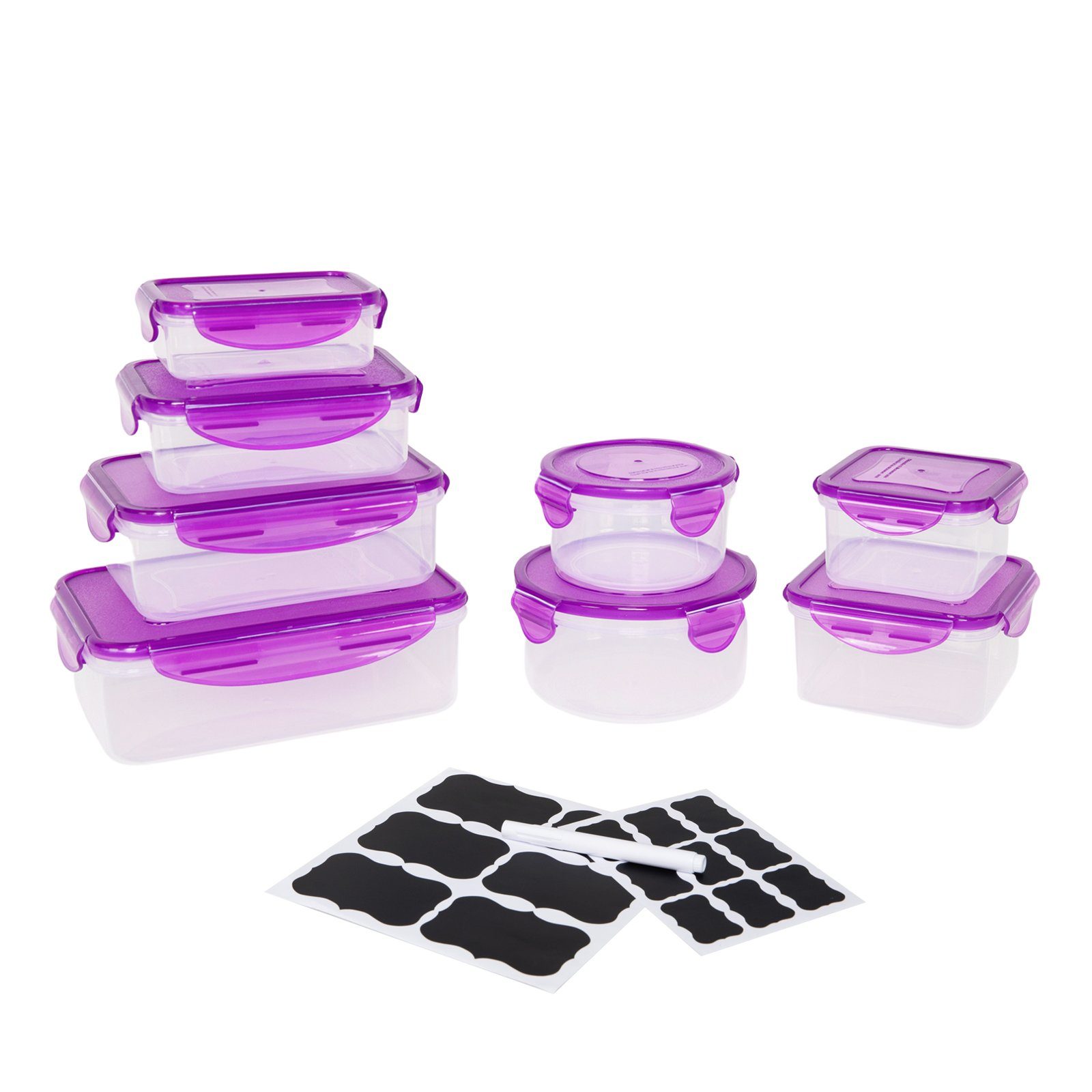 Plentyfy Frischhaltedose Frischesystem 16, Kunststoff, (Set, 16-tlg), Frischhaltedose mit Deckel - Vorratsdosen Set