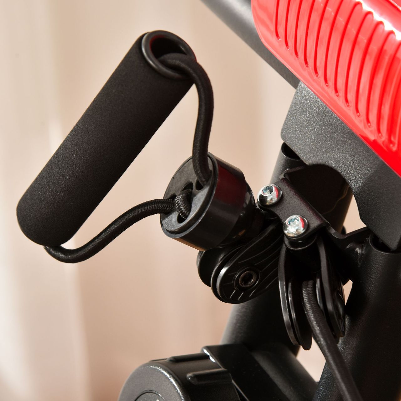 HOMCOM Heimtrainer X-Bike Fahrradtrainer LCD-Display klappbar Rot