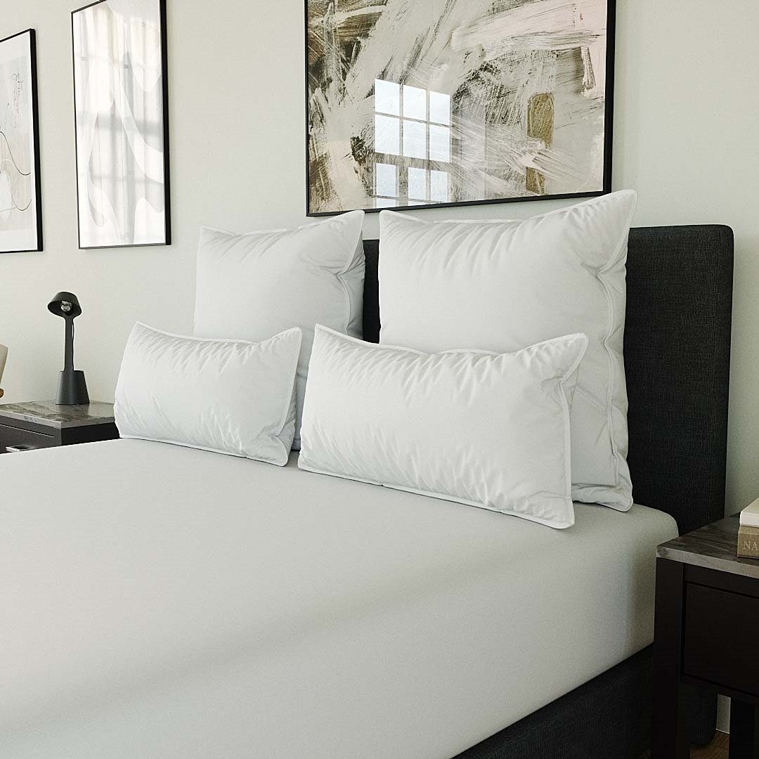 3-Kammer-Kopfkissen RIBECO Hotel Kopfkissen Faser, RIBECO, Füllung: 100% Polyester, Bezug: 100% Baumwolle, Kissen, Federkissen, Daunenkissen, Made in Germany, 3 Kammerkopfkissen