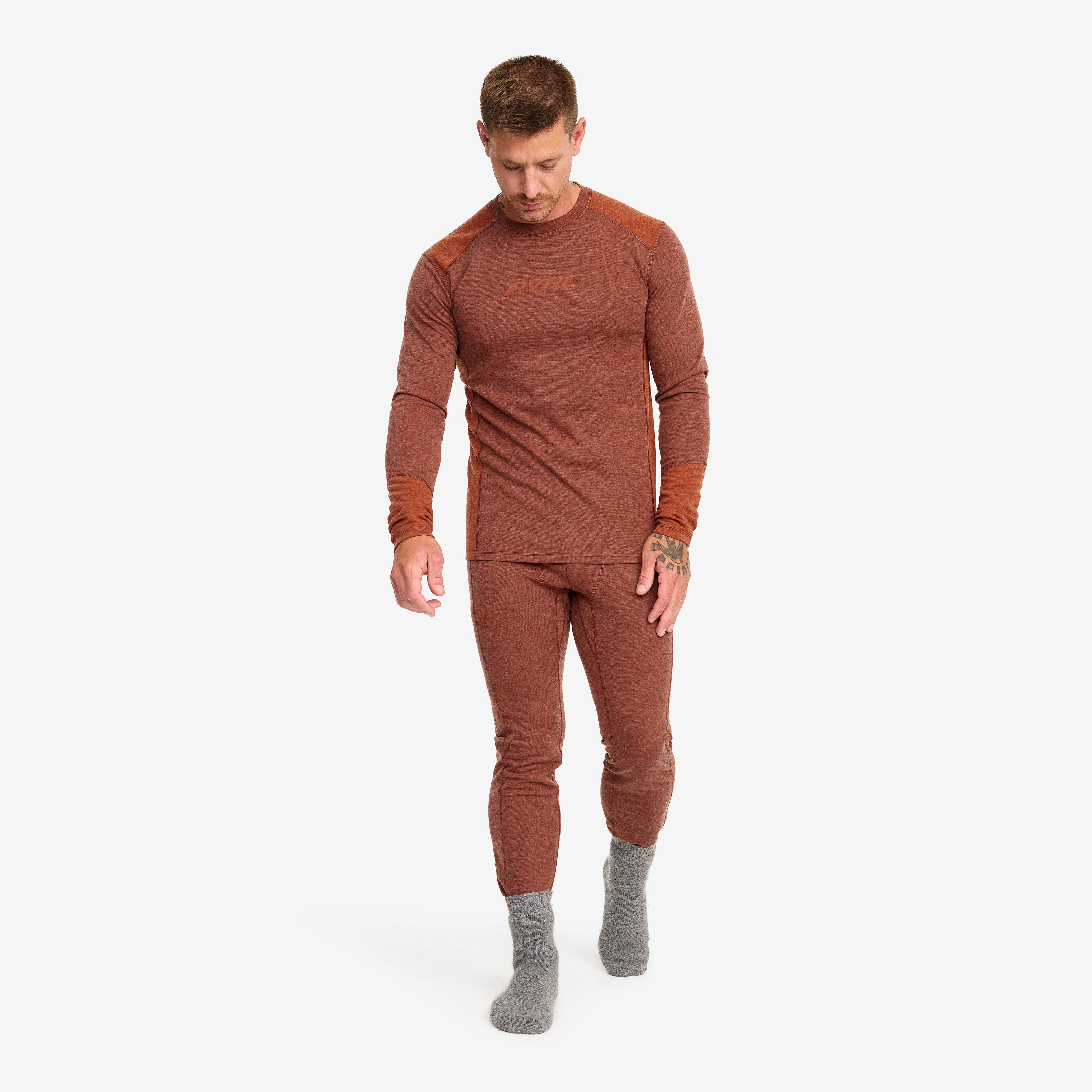 North Merino Top Homme Smoked Paprika/Rusty Orange