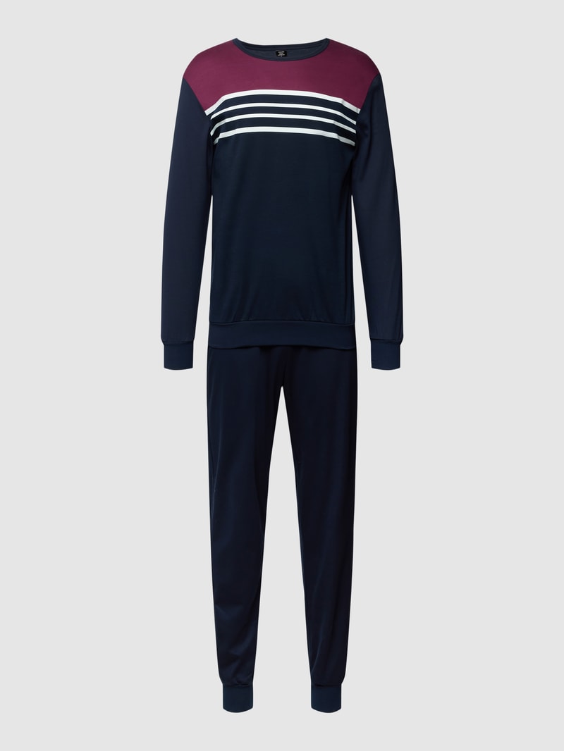 Pyjama aus Baumwolle Modell 'Relax Comfy Pyjama' in dunkelblau