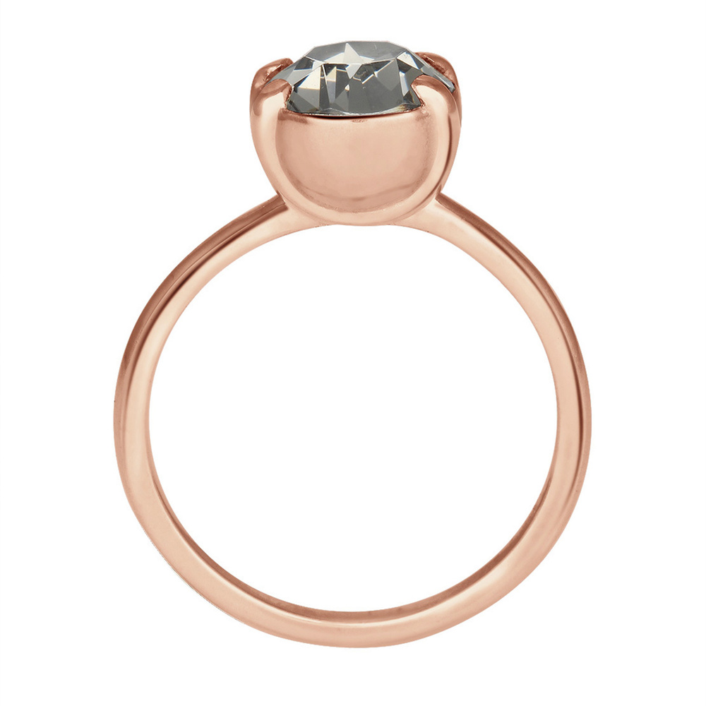 Elli Elli Bague Femmes Solitaire Elégant avec Cristaux Rouge foncé en Argent Sterling  Bague