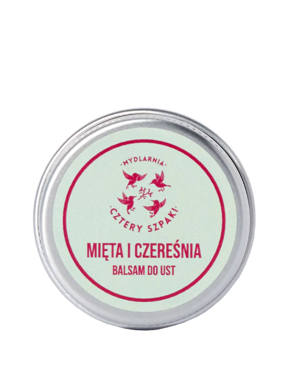 Mydlarnia Cztery Szpaki balzam za usne, menta i trešnja