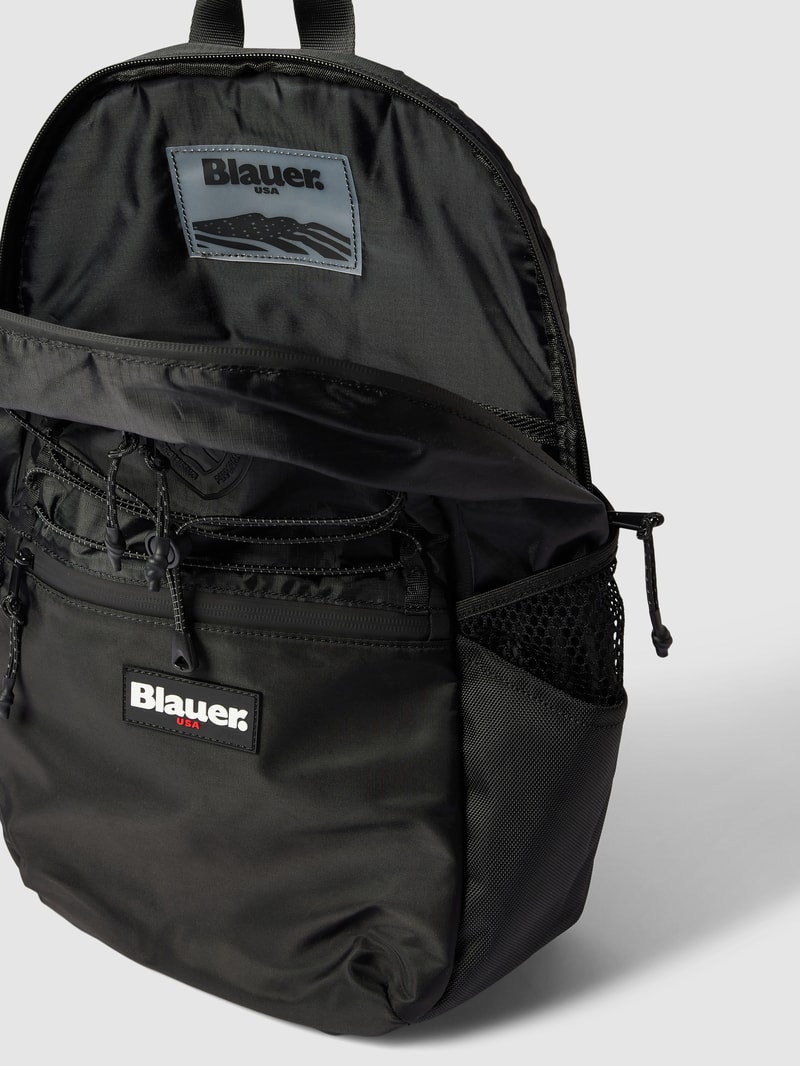 Rucksack mit Label-Details Modell 'LIGHT' in schwarz