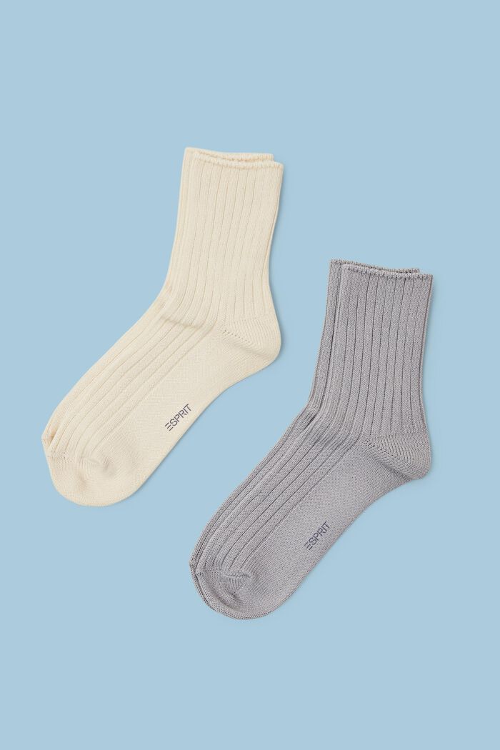 2er-Set Rippstricksocken