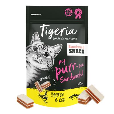 Tigeria Sandwich Snack Huhn & Kabeljau