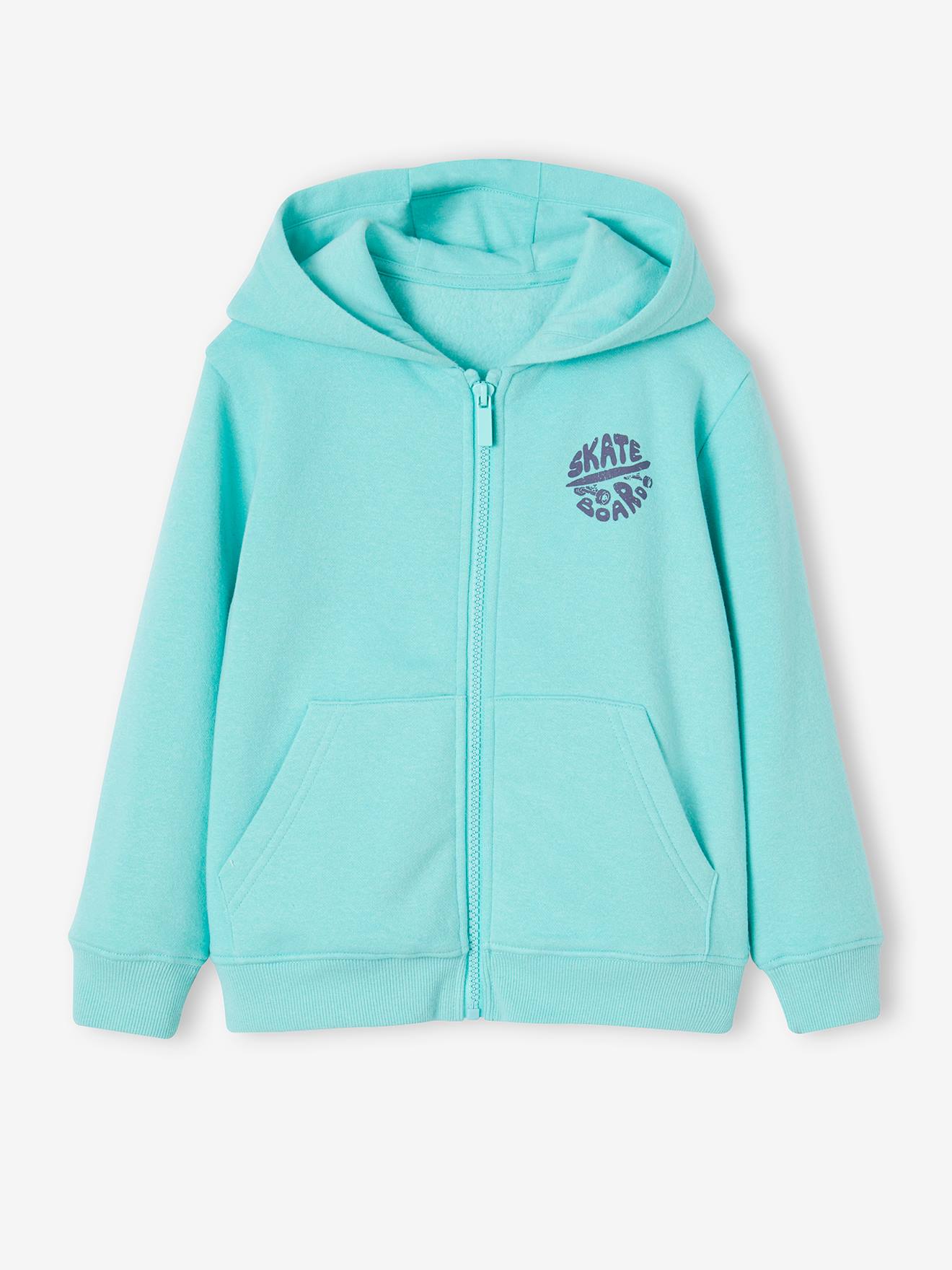 Vertbaudet Jungen Kapuzensweatjacke BASIC mit Recycling-Polyester - ocker