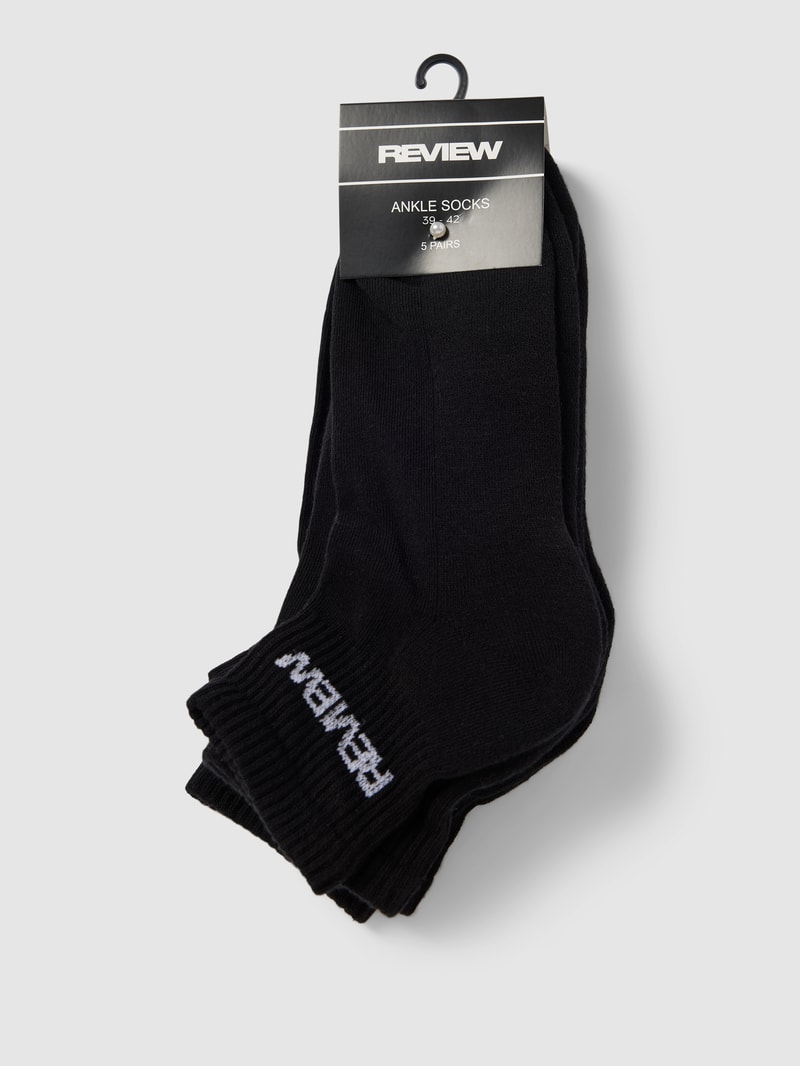 Socken mit Label-Print in schwarz