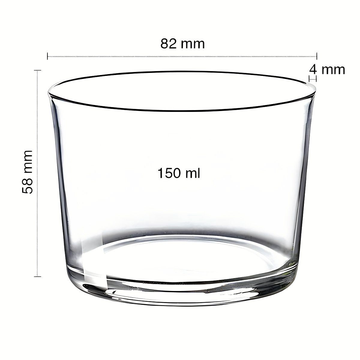 Konzept 11 Dessertschale Dessertgläser Set 150ml Transparent Rund Eisschalen für Tiramisu, (Set, 6-tlg)