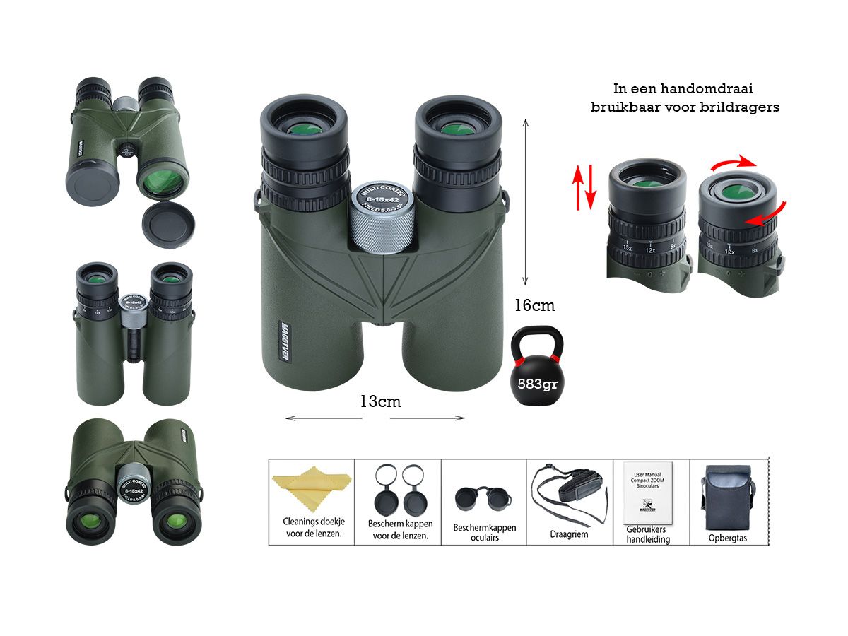 MacGyver 8-15 x 42 Fernglas